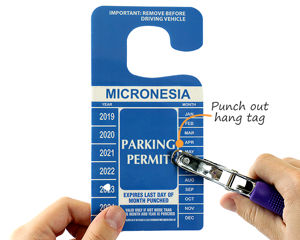 Custom handicapped parking permit tag