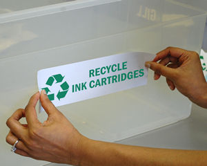 Recycle ink cartridges stickers