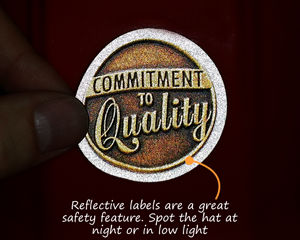 Reflective hard hat sticker
