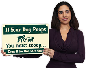Pine Crest™ Outdoor Dog Poop Signs