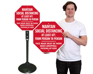 Social Distancing Sign Kit for Outside