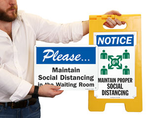 Social Distancing Signage for office