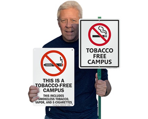 Tobacco campus signs