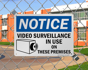 Video Recording Warning Sign