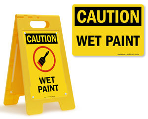Wet Paint Signs