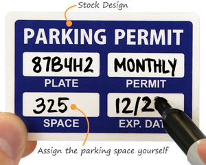 Write in the assigned parking space number