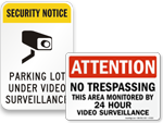 Area Under Surveillance Signs