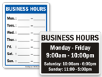 Looking for Business Hours Signs?