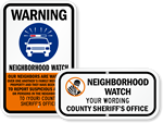 Custom Crime Watch Signs