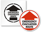 Evacuation Floor Signs