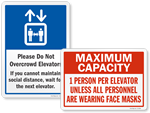 Looking for Elevator Social Distancing Signs?