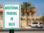 More Parking in Back Signs