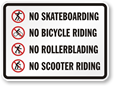 No Bikes Allowed Signs   More Designs