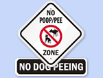 No Dog Pee Signs