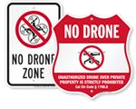 No Drone Signs