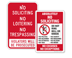 In Stock No Soliciting Signs
