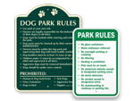 Park Rules Signs