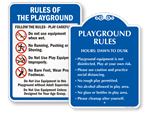 Playground Rules Sign