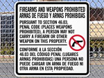 Looking for Texas Gun Signs?