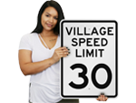 Village Speed Limit Signs