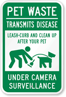 Pet Waste, Clean Up After Your Pet Sign