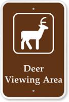 Deer Viewing Area   Campground & Park Sign