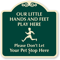Our Little Hands And Feet Play Here SignatureSign