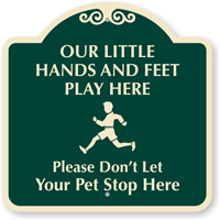 Our Little Hands And Feet Play Here SignatureSign