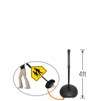 Tip n' Roll Portable Sign Base and Pole   4ft. Tall