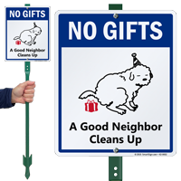 A Good Neighbor Cleans Up Lawnboss Sign