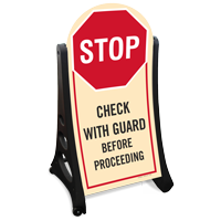 Check Before Proceeding A-Frame Sign Kit