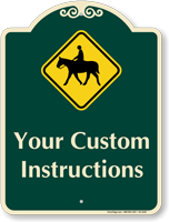 Custom Horse Safety Instructions Signature Sign
