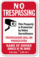 Custom New Mexico No Trespassing Sign