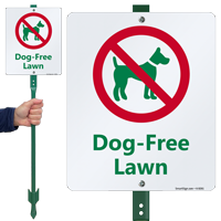Dog Free Lawn Sign