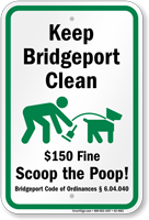 Dog Poop Sign For Connecticut