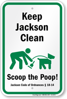 Dog Poop Sign For Mississippi