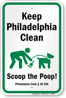 Dog Poop Sign For Pennsylvania