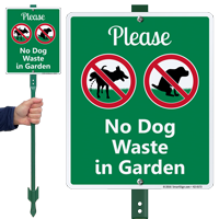 Please No Dog Waste In Garden LawnBoss Sign