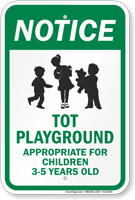 Notice Tot Playground Sign