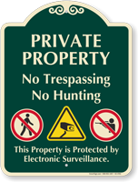 Private Property No Trespassing Signature Sign