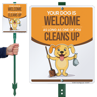 Your Dog Is Welcome As Long One of You Cleans Up