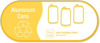 Custom Aluminum Cans, Recycling Symbol Vinyl Sticker