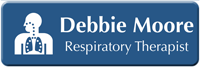 Customizable Respiratory Therapist LaserLogo Name Badge with Symbol