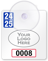 Custom Mini Suction Cup Parking Permits with Logo