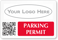 Custom Parking Permit Decal With Logo