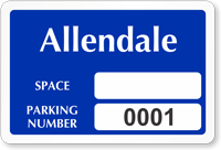 Custom Reserved Parking Space Permit Decal