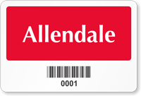 Rectangular Barcode Parking Label