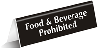 Food Beverage Prohibited Sign