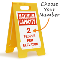 Choose Maximum Capacity Per Elevator FloorBoss Sign