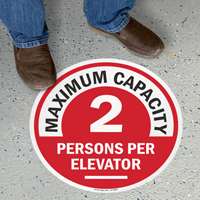 Choose Your Maximum Capacity Per Elevator Floor Sign
